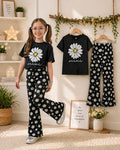 (3Y–12Y ) Girls Soft Printed Top & Pants Set