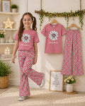 (3Y–12Y ) Girls Soft Printed Top & Pants Set