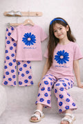 (3Y–12Y ) Girls Soft Printed Top & Pants Set