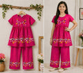 (3Y–12Y ) Girls Soft Printed Top & Pants Set