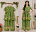 (3Y–12Y ) Girls Soft Printed Top & Pants Set